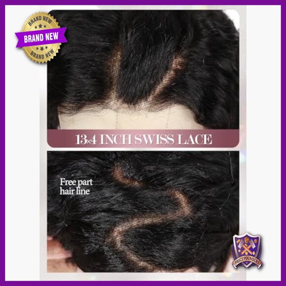 12 Inch Kinky Curly Lace Front Human Hair Wig Brazilian Virgin Hair Bob main image 4